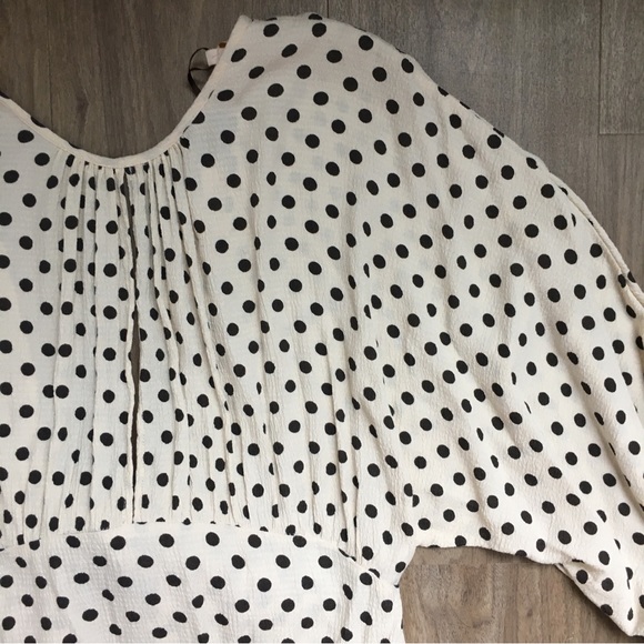 NWT TiMo Polka Dot Bubble Crepe Midi Dress - Picture 5 of 16